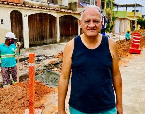 Paulo é um dos beneficiados com a nova rede de água